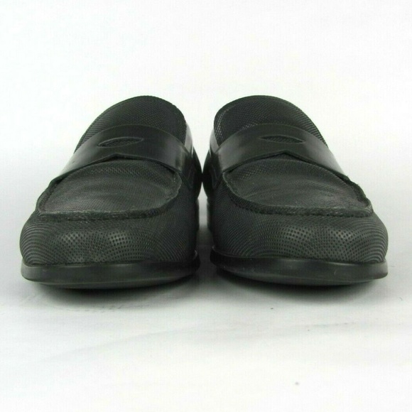 GIORGIO ARMANI Black Leather Penny Loafers 8.5 main image 6
